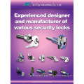 Stainless steel electric mechanical glass door lock